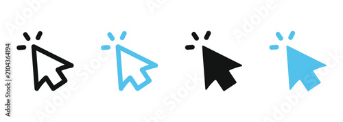 Canvastavla Modern mouse click pointer icons set