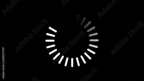 Fading loading segments pulse sequentially to monitor active server responses. Minimalist processing nodes provide elegant feedback on screens. Status dials spin.