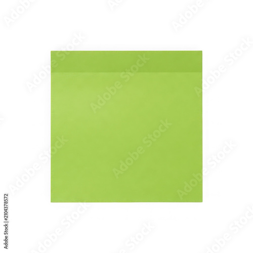 Bright green square sticky note paper for office reminders and notes