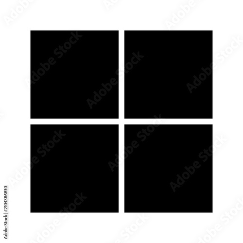 Four grid layout or app launcher button icon with interface, navigation