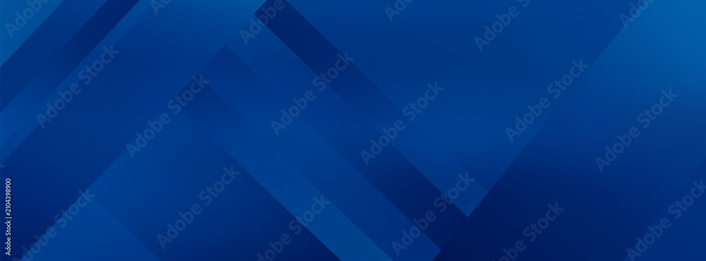 Obraz premium Abstract classic blue corporate banner background with dark geometric shapes and diagonal lines texture. Modern business tech vector backdrop design.