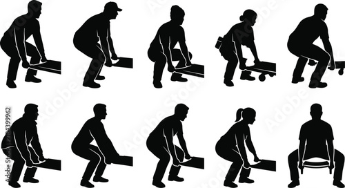 Photos People lifting heavy objects with proper posture