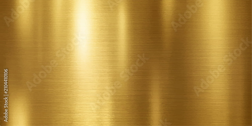 Schilderij op canvas A textured background of brushed gold metal creates a luxurious and elegant visual, with vertical highlights reflecting light and adding depth
