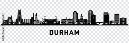 Fotografía Durham skyline silhouette