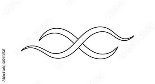 Obraz na plátne Elegant Infinity Symbol Line Art - Endless Loop, Abstract Design