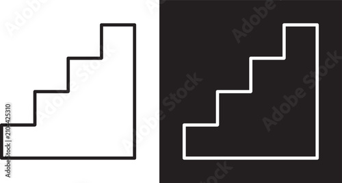 Bild auf Leinwand Stairs icon