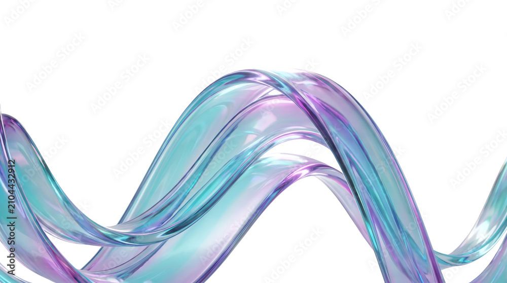 Fototapeta premium Colorful abstract wave design with gradient effect, illustration