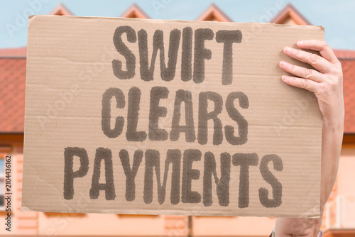Canvas-taulu "Swift Clears Payments" The network finalizes international transfers quickly