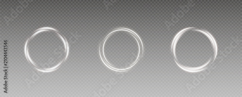 Bild auf Leinwand Modern illustration, circle, glow, ring, vortex, halo, abstract overlay effect, and transparent elements in PNG format create a stunning PNG visual for cosmic, glowing, and tech-inspired designs
