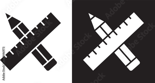 Foto Pencil and ruler icon
