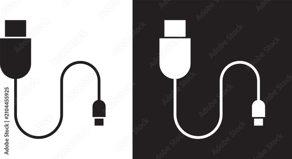 Obraz premium USB cable icon