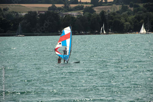 Fototapeta kuchenna Windsurfer on Lake Constance