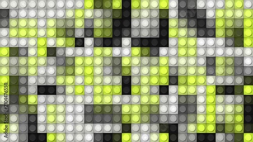 Children's building blocks, toy plastic bricks. Looping animation.