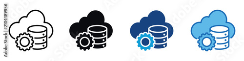 Cuadro en lienzo Storage Icon Set Multiple Style Of