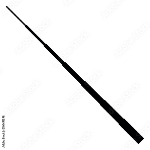 Foto Black telescopic extension pole collapsible segments photography cleaning measur
