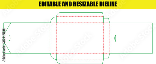Sleeve box packaging template design for secure items featuring clean lines for professional production results