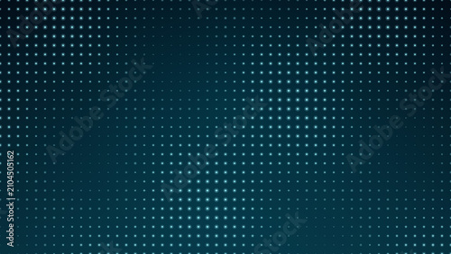 Teal glowing dot grid halftone pattern technology background