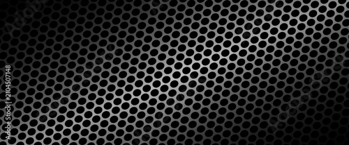 Fotografía Black perforated metal plate
