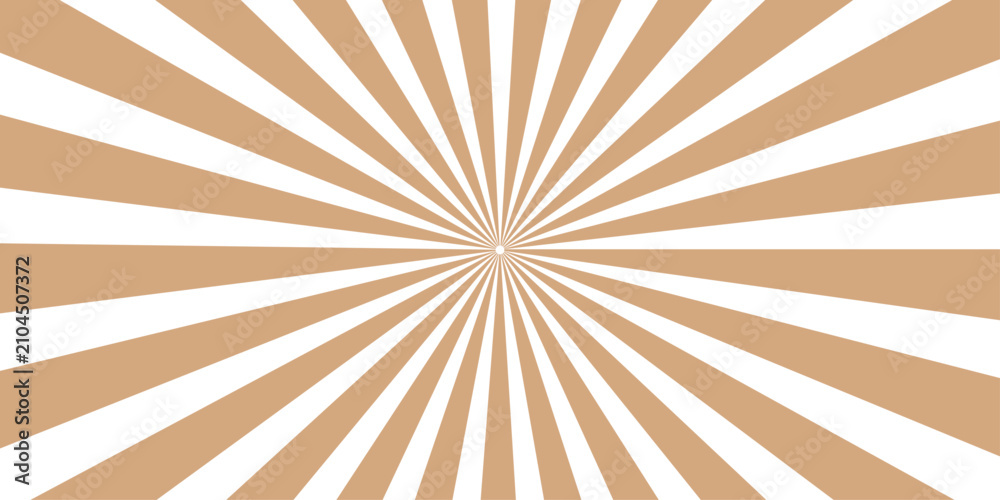 Fototapeta premium A warm and energetic radial burst pattern in beige and white creates a dynamic background that evokes a sense of radiating light or expansion, perfect for graphic design.