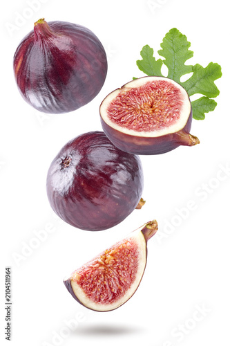 Fig fruit isolated on white background. full depth of field. clipping path