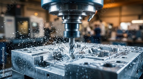 Industrial machining center manufacturing mold and die parts using solid endmill tools.