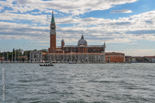 Italy, Venice, October 01, 2025, San Giorgio Maggiore island in Venice, Italy. In the center, you can see the Church of San Giorgio Maggiore — a Renaissance temple designed by Andrea Palladio