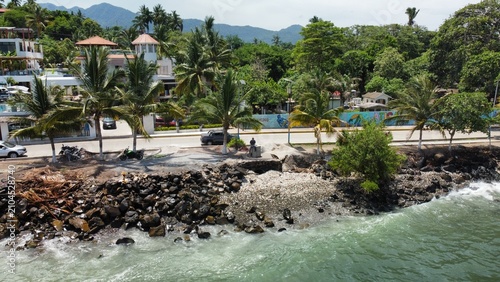 Bild auf Leinwand Mal Paso aticama, san blas nayarit, sábado 18 de julio.