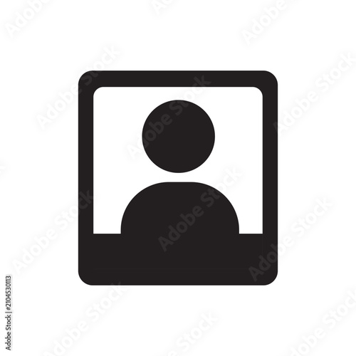 Male user profile identification card icon