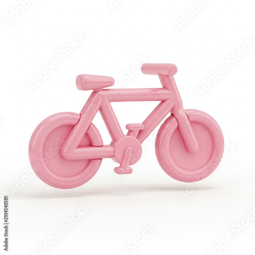 Pink Bicycle Icon