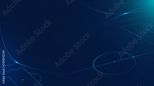 Dynamic blue football pitch with motion blur lines. Abstract sports field texture for soccer stadium design and athletic graphics.