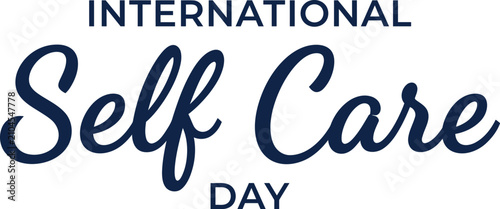 Принти на полотні International self care day promote wellbeing with inspiring typography mental h