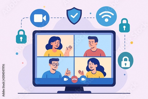 Secure video conferencing with multiple participants