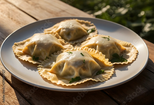 Four homemade italian ravio...