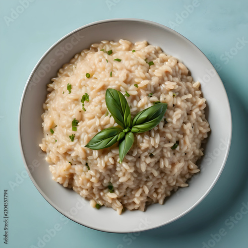 Creamy risotto with basil g...