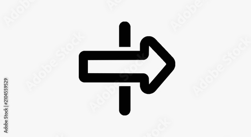 Obraz na plátne Directional Rightward Arrow Icon.