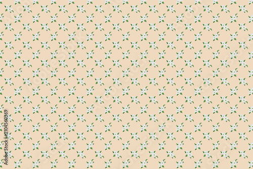Small delicate floral pattern on light peach background with background