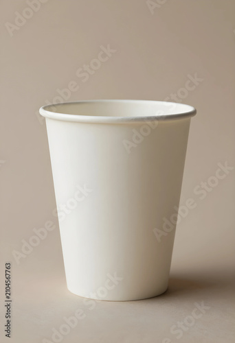 Empty white disposable pape...