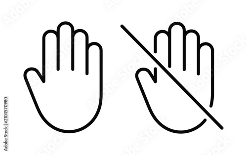 Canvas-taulu Stop Gesture Icon