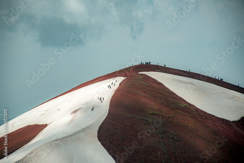 mountain landscape with snow