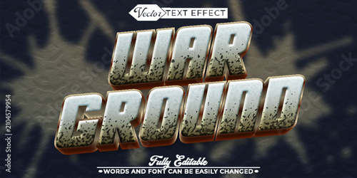 Foto Ground War Military Battlefield Typography Vector Fully Editable Smart Object T