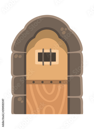 Door Medieval Dungeon Entry Cartoon Style