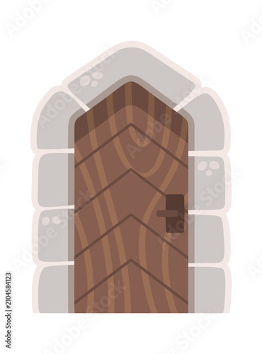 Door Medieval Castle Entrance Cartoon Style