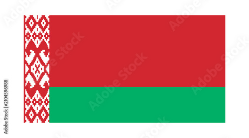 Flag of Belarus. Belarus national flag vector illustration. 