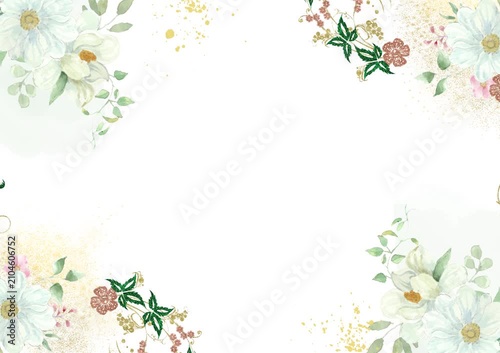 frame with flowers
