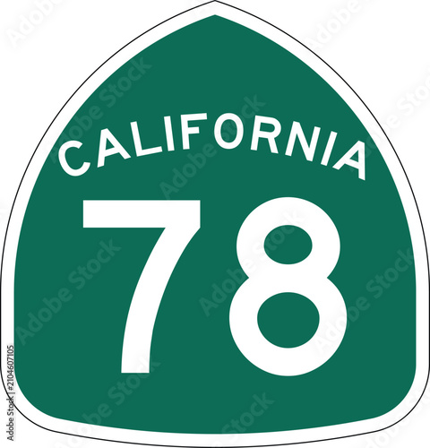 California 78 State Highway Marker Shield