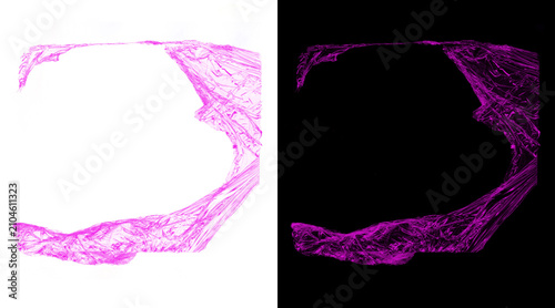 Foto Microscopic tissue section stained with hematoxylin and eosin, magenta biologica
