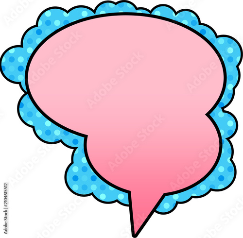 Colorful Patterned Speech Bubbles Set