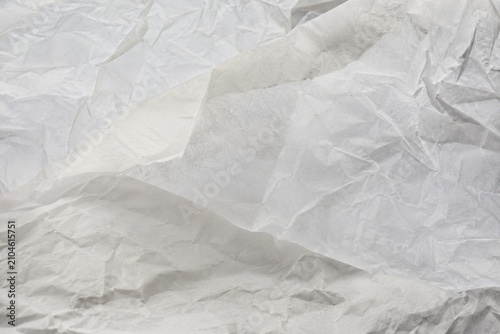 Fotografia White Crumpled Paper Texture Background