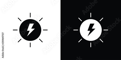 Tableau sur toile Alternative power icon outline clipart set. EPS10