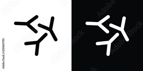 Foto Bifidobacterium probiotics icon outline clipart set. EPS10